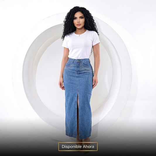 FALDA LARGA GLAM URBANO